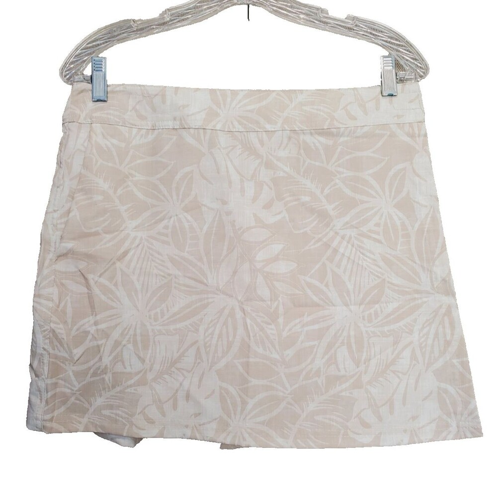 RipSkirt Hawaii Tan Floral Hook & Loop Wrap Skirt w/Pockets Size Medium